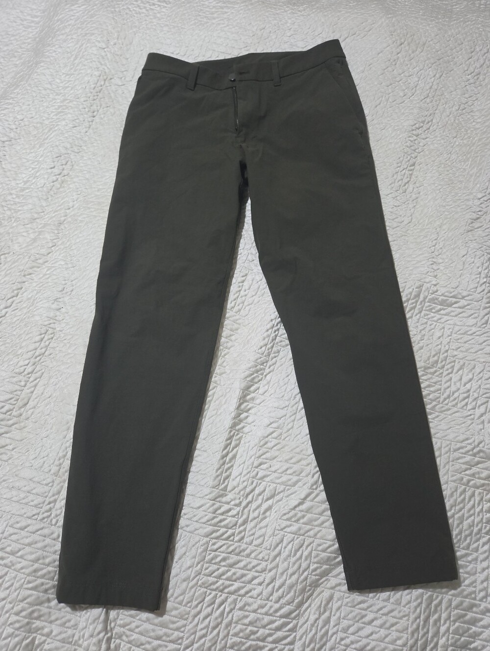 Lululemon ABC Classic Trouser Pant Olive Green Stretch Commuter Golf Workwear 32 - Picture 5 of 9